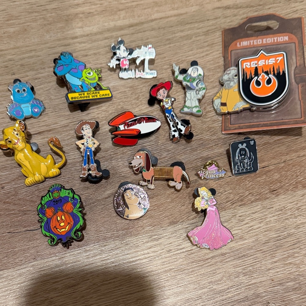 Disney Assorted Character Pin Collection